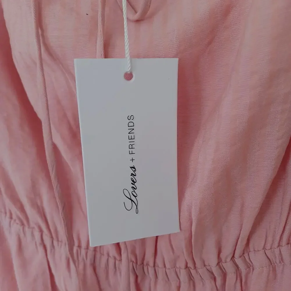NWT Lovers + Friends Rosalie Midi Dress Coral Size M Sold Out - Picture 10 of 12
